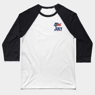4th July Happy Independence Day Logo Design Baseball T-Shirt